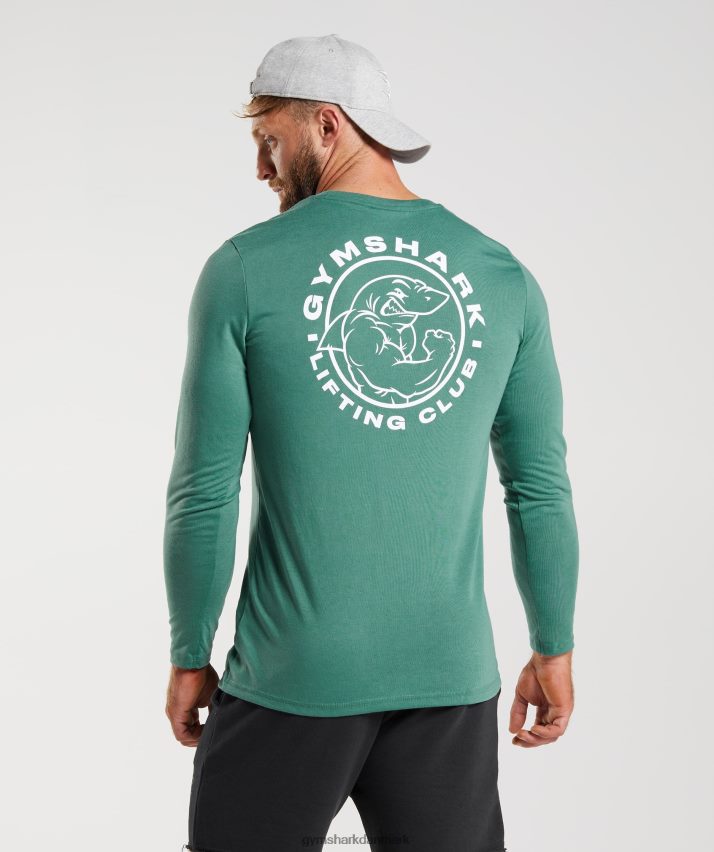 Mænd Gymshark ældre langærmet t-shirt N4ZDDN643 hoya grøn
