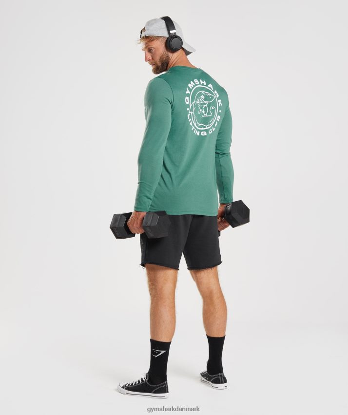 Mænd Gymshark ældre langærmet t-shirt N4ZDDN643 hoya grøn