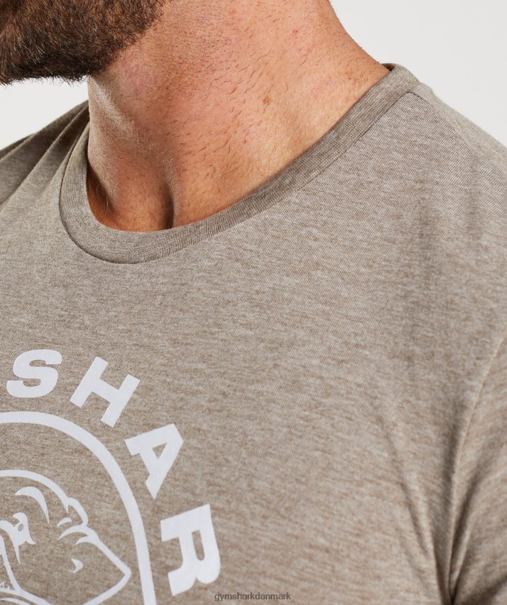 Mænd Gymshark ældre t-shirt N4ZDDN693 kalkstensmergel