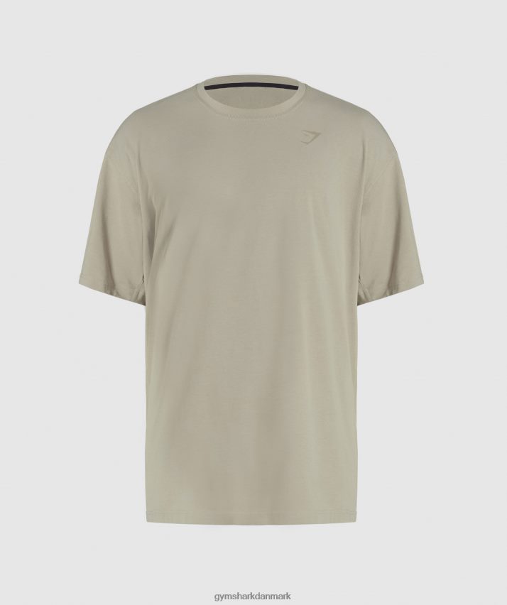 Mænd Gymshark power t-shirt N4ZDDN576 ecru brun