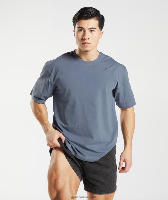 Mænd Gymshark power t-shirt N4ZDDN580 aften blå