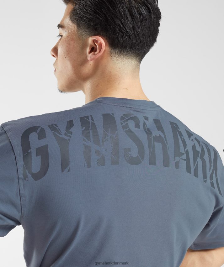 Mænd Gymshark power t-shirt N4ZDDN580 aften blå