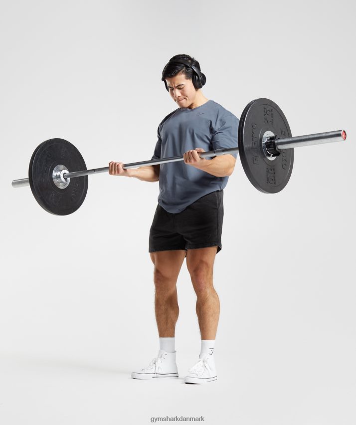 Mænd Gymshark power t-shirt N4ZDDN580 aften blå