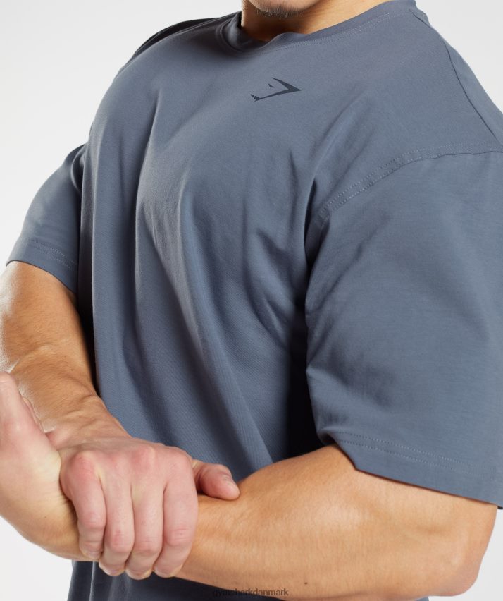 Mænd Gymshark power t-shirt N4ZDDN580 aften blå