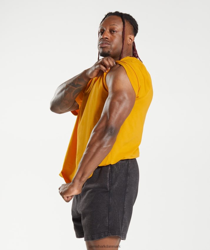 Mænd Gymshark power t-shirt N4ZDDN593 solrig gul