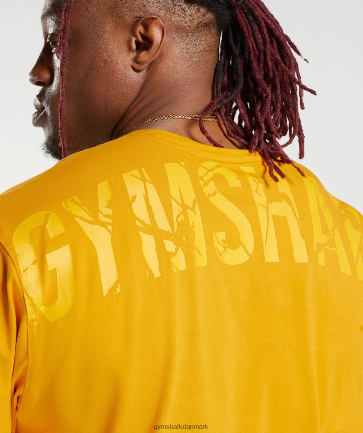 Mænd Gymshark power t-shirt N4ZDDN593 solrig gul