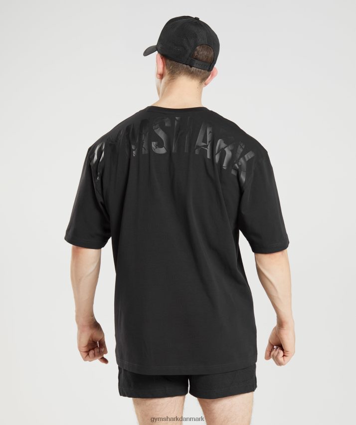 Mænd Gymshark power t-shirt N4ZDDN621 sort