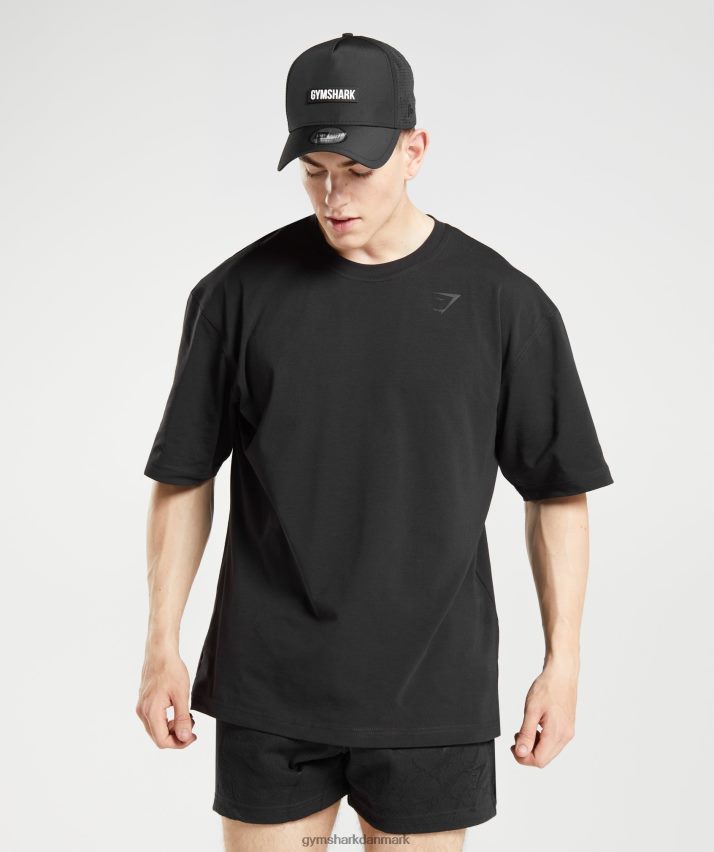 Mænd Gymshark power t-shirt N4ZDDN621 sort