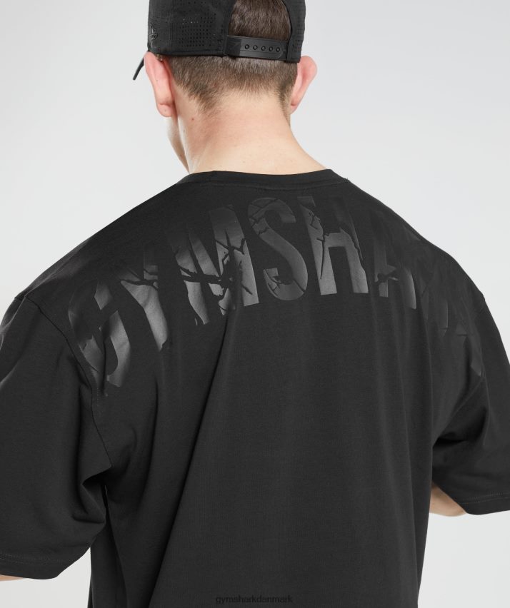 Mænd Gymshark power t-shirt N4ZDDN621 sort