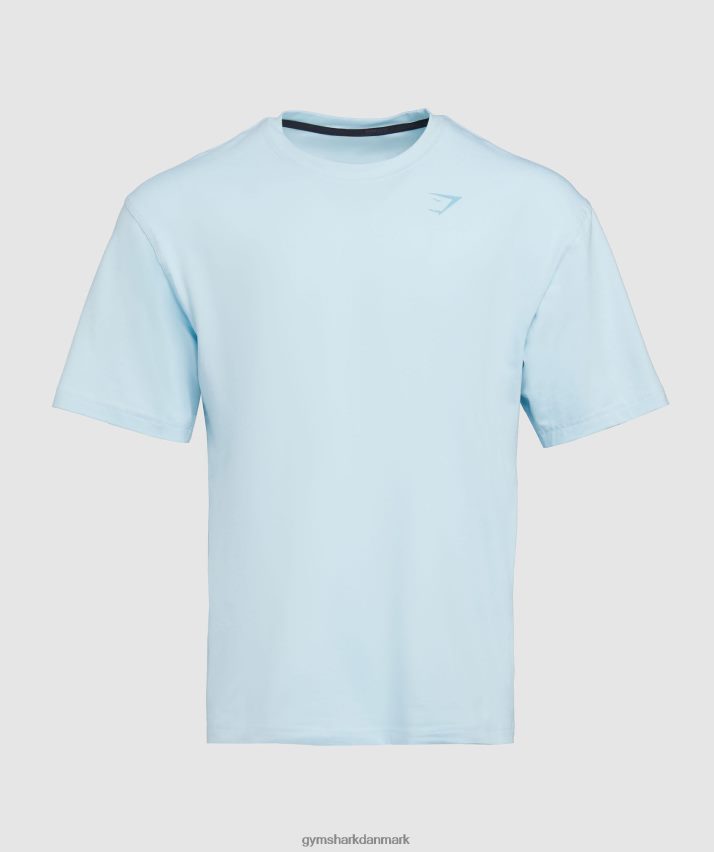 Mænd Gymshark power t-shirt N4ZDDN648 skyline blå