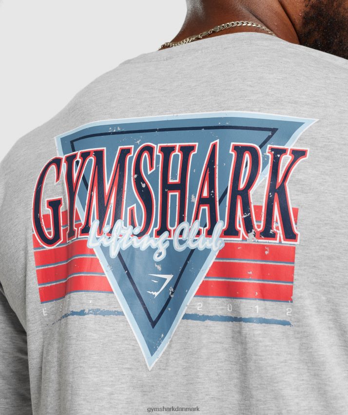 Mænd Gymshark retrowave crop t-shirt N4ZDDN588 lysegrå kernemergel