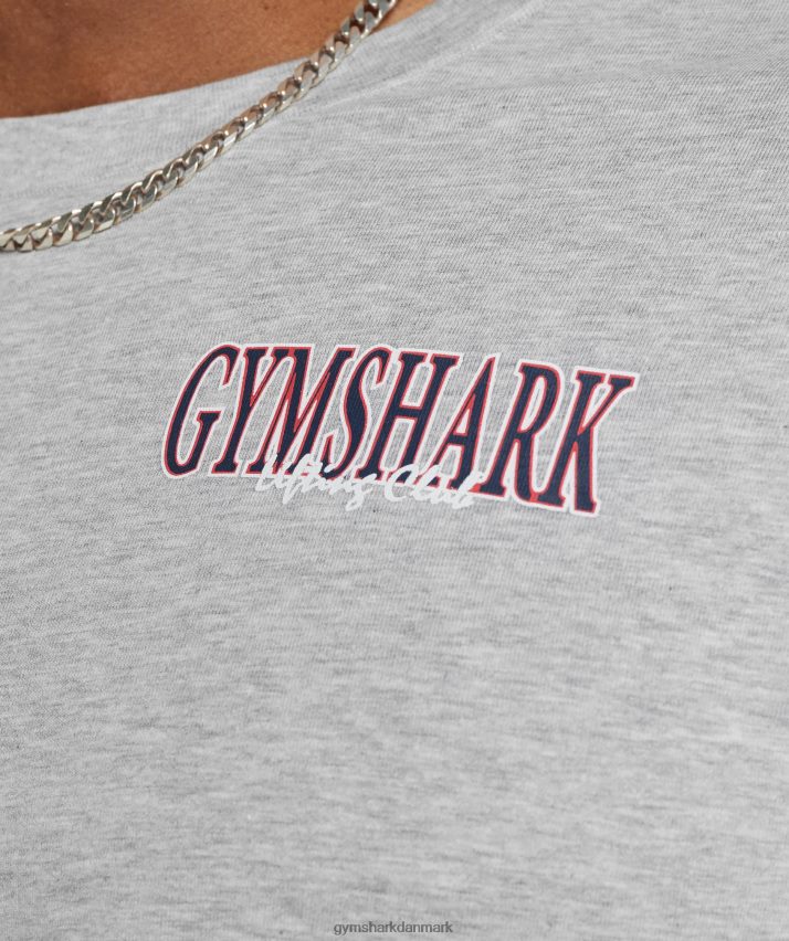 Mænd Gymshark retrowave crop t-shirt N4ZDDN588 lysegrå kernemergel