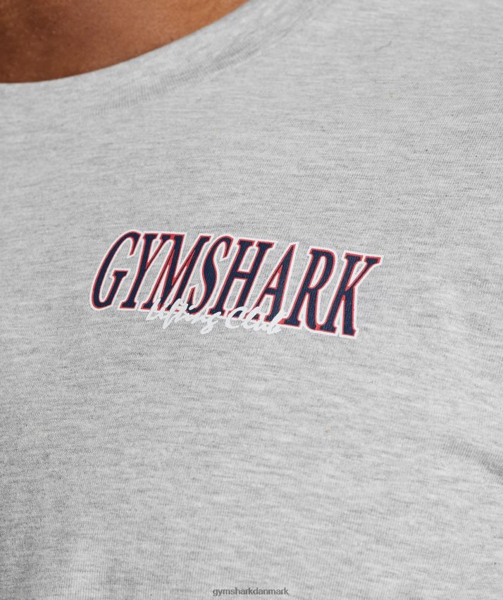 Mænd Gymshark retrowave oversized t-shirt N4ZDDN587 lysegrå kernemergel