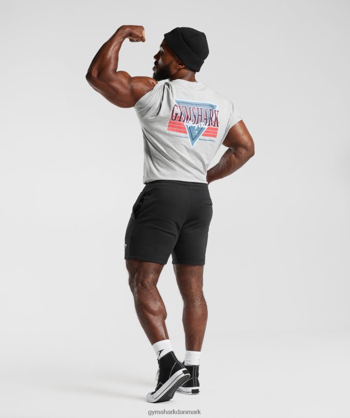 Mænd Gymshark retrowave oversized t-shirt N4ZDDN587 lysegrå kernemergel