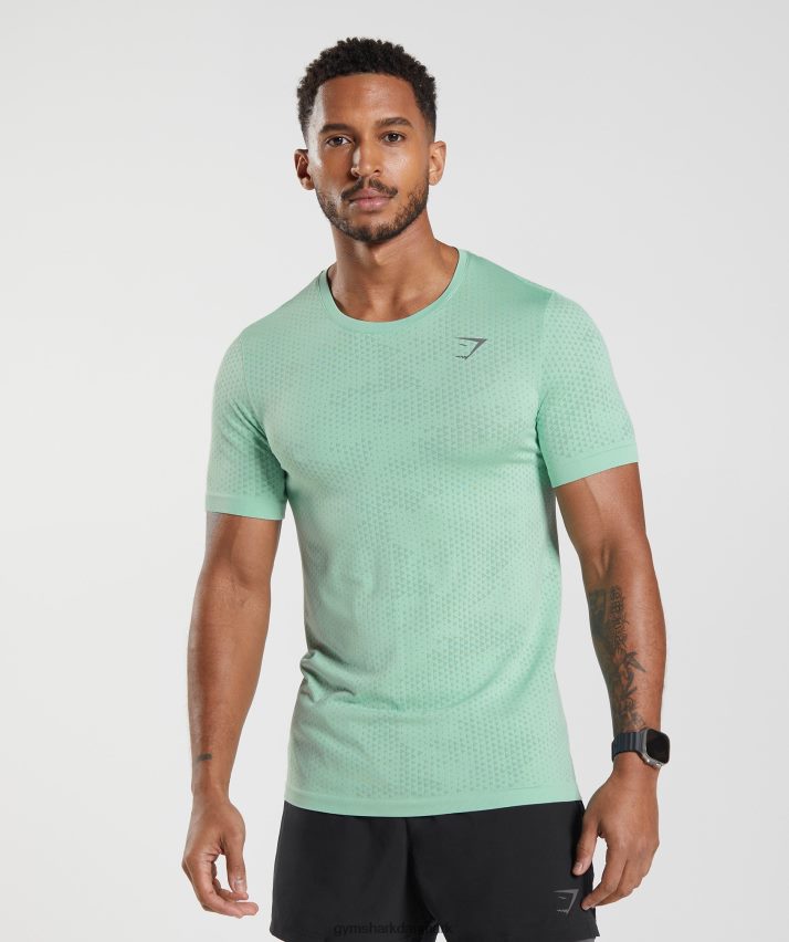 Mænd Gymshark sport sømløs t-shirt N4ZDDN715 pastelgrøn/pilegrøn