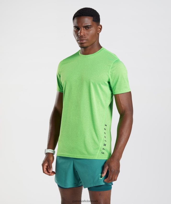 Mænd Gymshark sports t-shirt N4ZDDN704 fluo lime/sort mergel