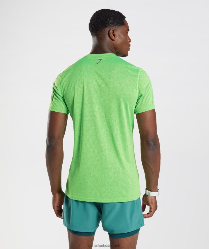 Mænd Gymshark sports t-shirt N4ZDDN704 fluo lime/sort mergel