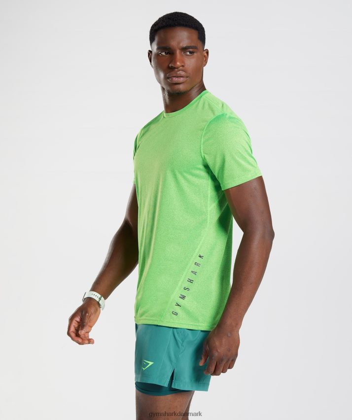 Mænd Gymshark sports t-shirt N4ZDDN704 fluo lime/sort mergel