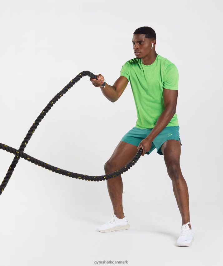Mænd Gymshark sports t-shirt N4ZDDN704 fluo lime/sort mergel