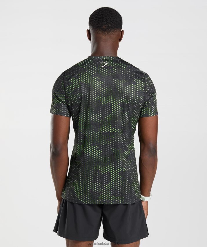 Mænd Gymshark sports t-shirt N4ZDDN705 fluo lime print
