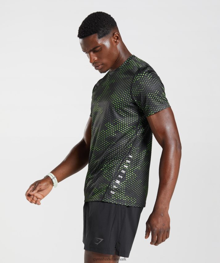 Mænd Gymshark sports t-shirt N4ZDDN705 fluo lime print