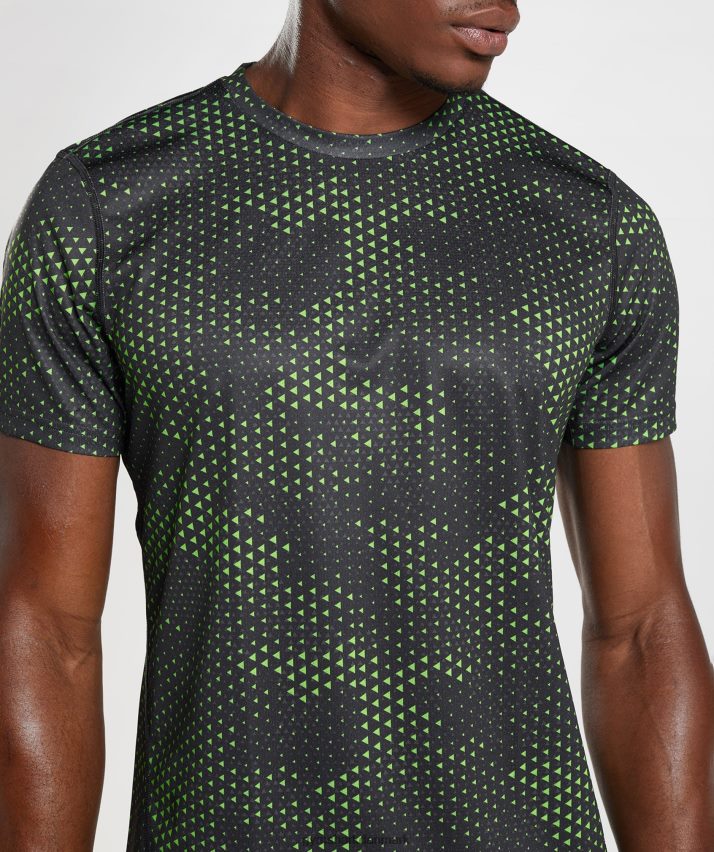 Mænd Gymshark sports t-shirt N4ZDDN705 fluo lime print
