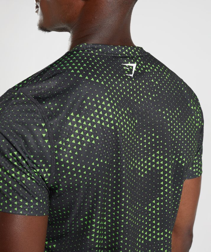 Mænd Gymshark sports t-shirt N4ZDDN705 fluo lime print