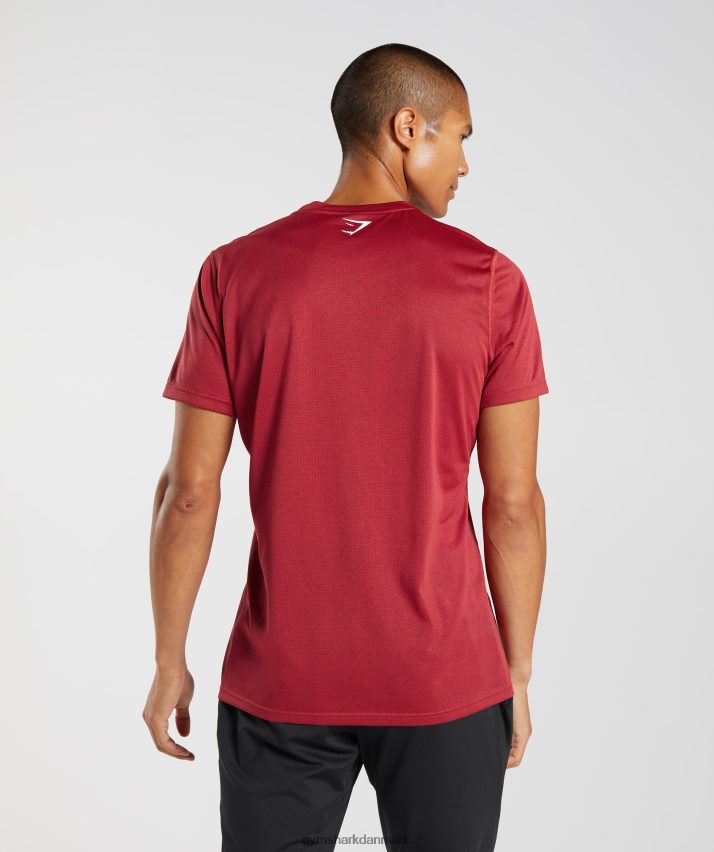 Mænd Gymshark sports t-shirt N4ZDDN725 salsa rød/sort mergel