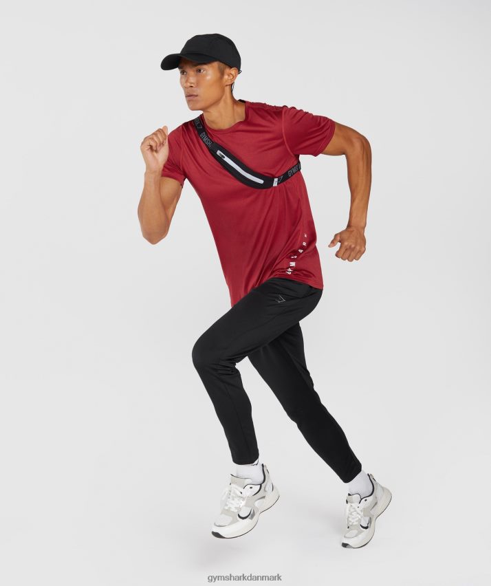 Mænd Gymshark sports t-shirt N4ZDDN725 salsa rød/sort mergel