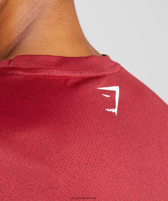 Mænd Gymshark sports t-shirt N4ZDDN725 salsa rød/sort mergel