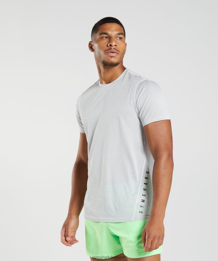 Mænd Gymshark sports t-shirt N4ZDDN756 hvid/røggrå mergel
