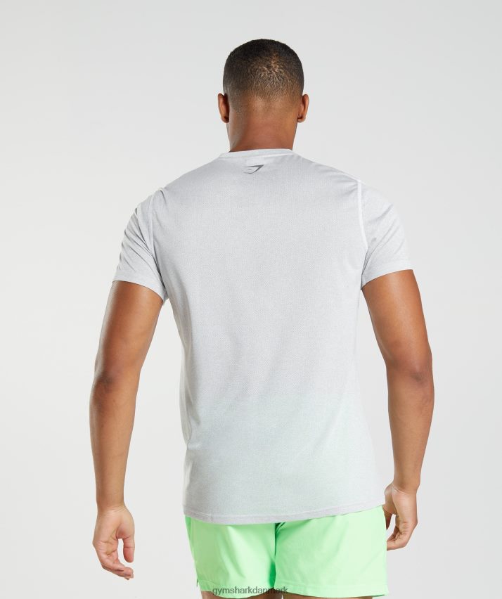 Mænd Gymshark sports t-shirt N4ZDDN756 hvid/røggrå mergel