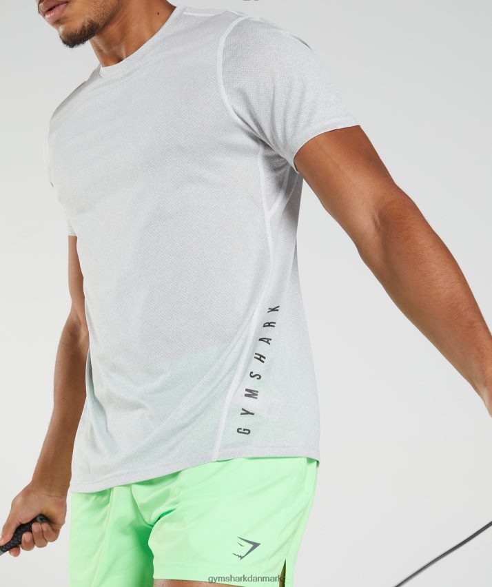 Mænd Gymshark sports t-shirt N4ZDDN756 hvid/røggrå mergel