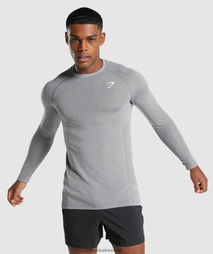Mænd Gymshark vital let sømløs langærmet t-shirt N4ZDDN712 trækul mergel