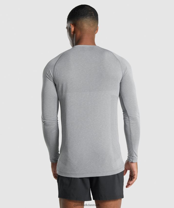 Mænd Gymshark vital let sømløs langærmet t-shirt N4ZDDN712 trækul mergel