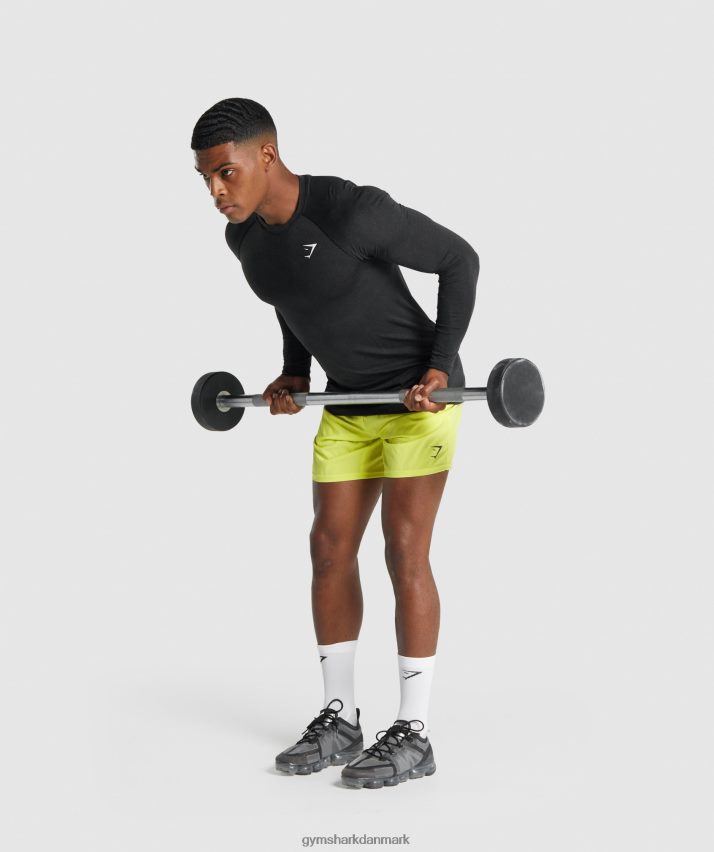 Mænd Gymshark vital let sømløs langærmet t-shirt N4ZDDN746 sort mergel