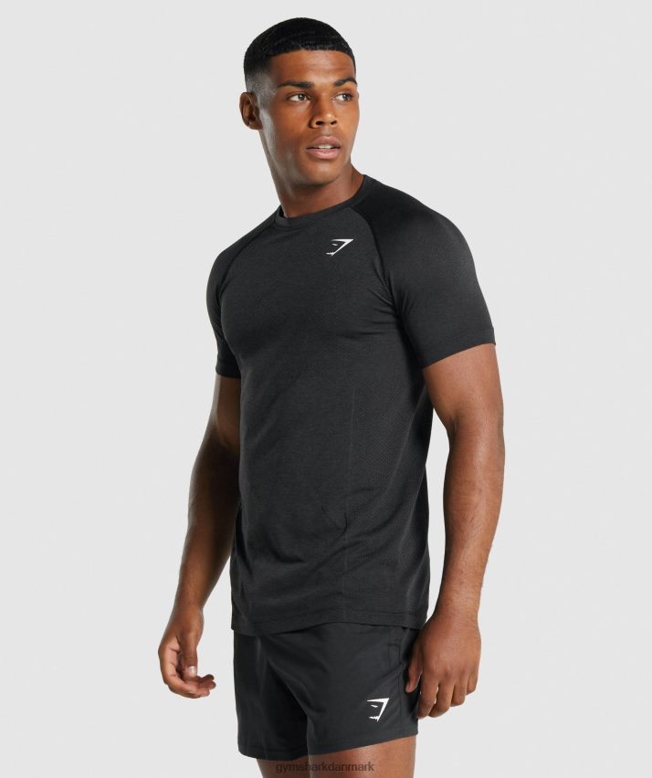 Mænd Gymshark vital light sømløs t-shirt N4ZDDN709 sort mergel