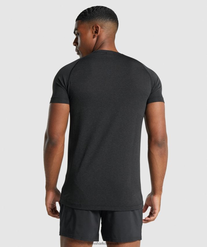 Mænd Gymshark vital light sømløs t-shirt N4ZDDN709 sort mergel