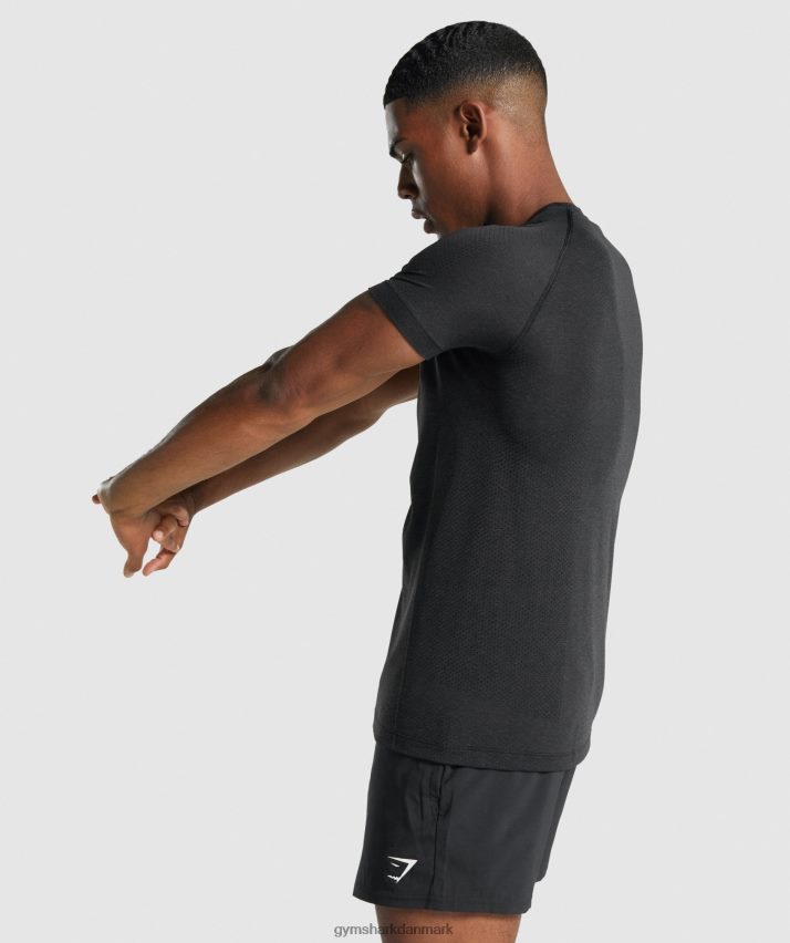 Mænd Gymshark vital light sømløs t-shirt N4ZDDN709 sort mergel