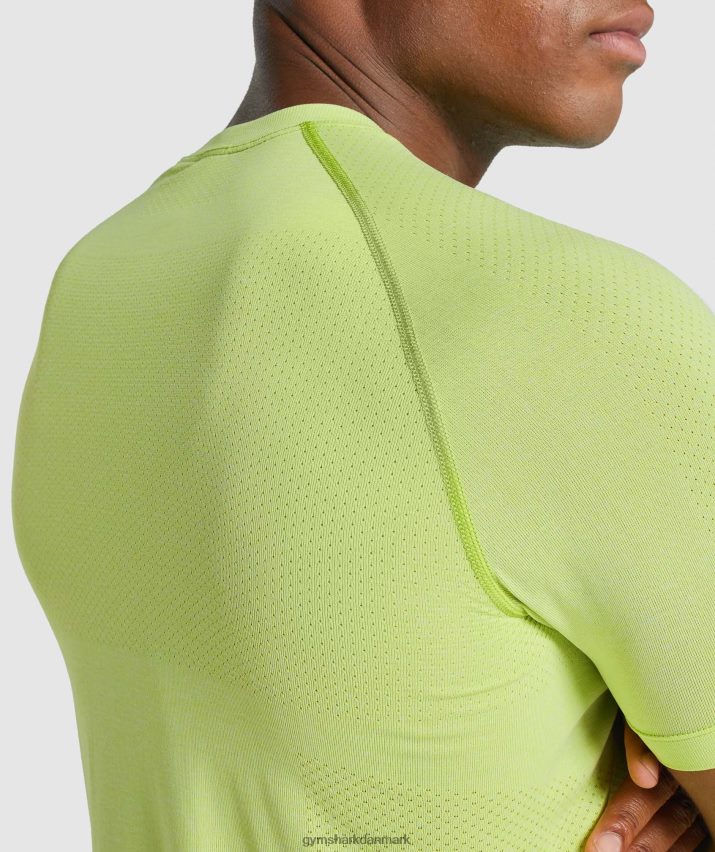 Mænd Gymshark vital light sømløs t-shirt N4ZDDN735 gul mergel