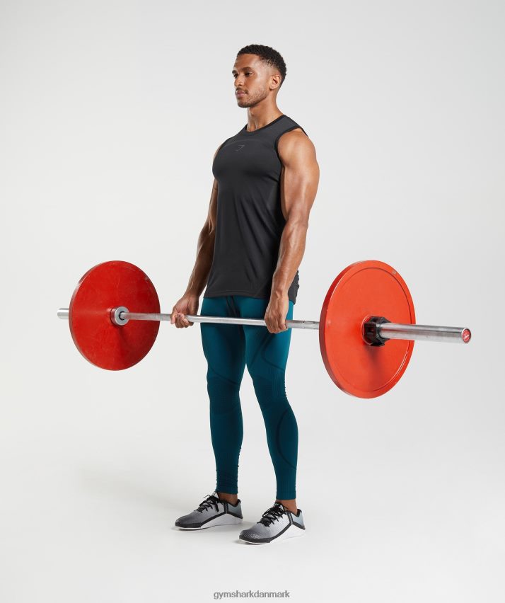 Mænd Gymshark 315 sømløs tank N4ZDDN911 sort
