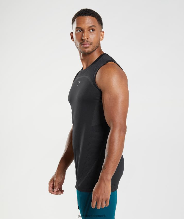 Mænd Gymshark 315 sømløs tank N4ZDDN911 sort