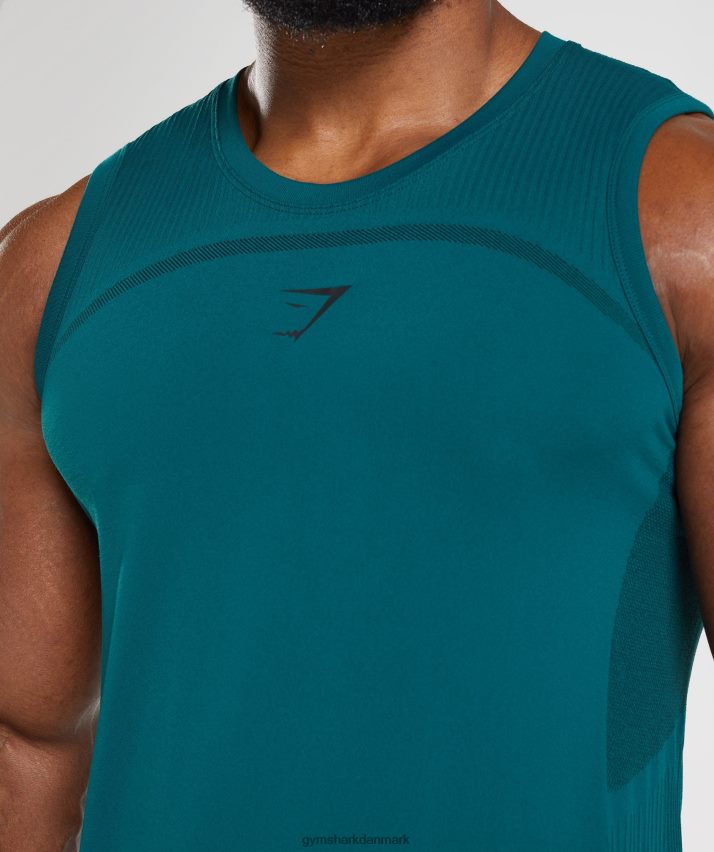 Mænd Gymshark 315 sømløs tank N4ZDDN926 vinterblå/sort