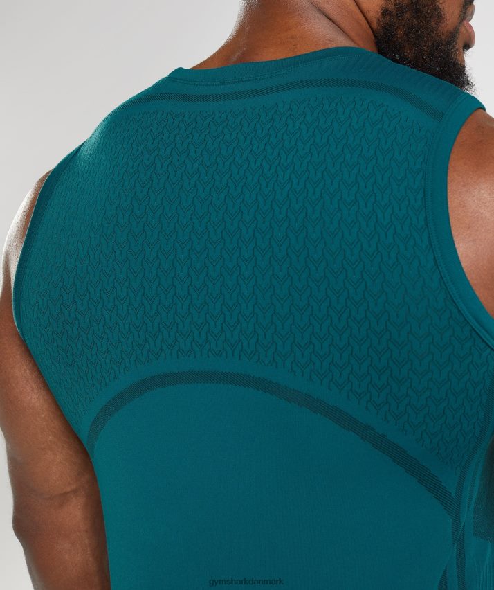 Mænd Gymshark 315 sømløs tank N4ZDDN926 vinterblå/sort