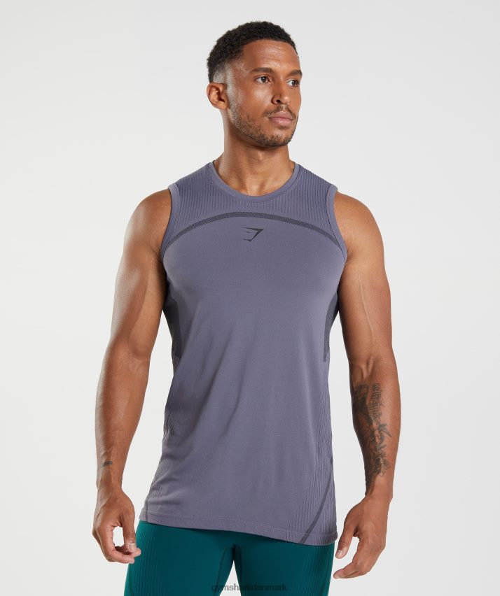 Mænd Gymshark 315 sømløs tank N4ZDDN967 kviksølv lilla/sort