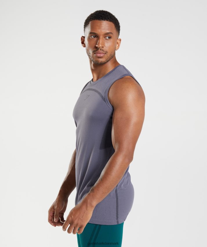 Mænd Gymshark 315 sømløs tank N4ZDDN967 kviksølv lilla/sort