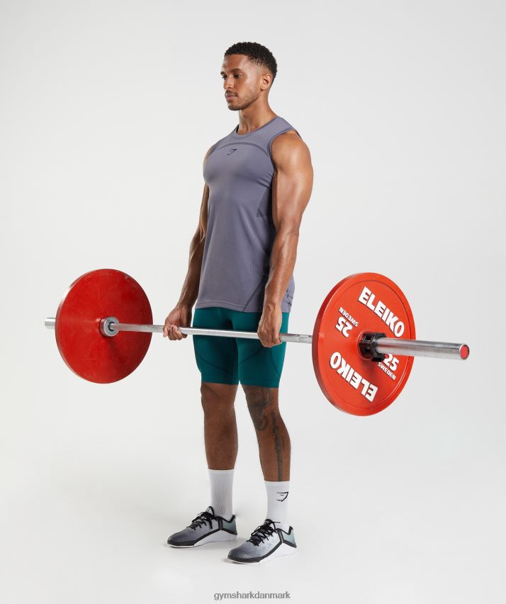 Mænd Gymshark 315 sømløs tank N4ZDDN967 kviksølv lilla/sort