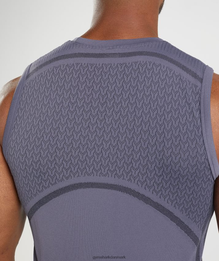 Mænd Gymshark 315 sømløs tank N4ZDDN967 kviksølv lilla/sort
