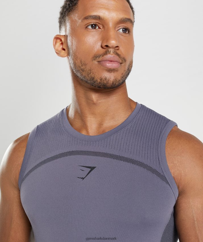 Mænd Gymshark 315 sømløs tank N4ZDDN967 kviksølv lilla/sort