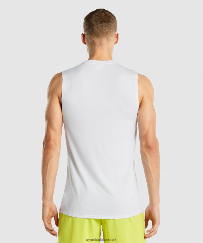 Mænd Gymshark ankomst ærmeløs t-shirt N4ZDDN898 hvid